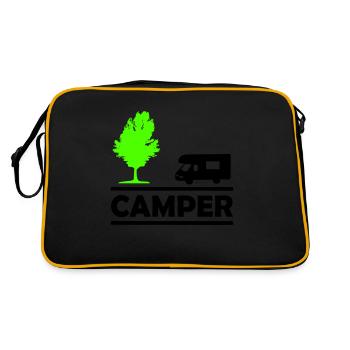 campeur - Sac Retro - noir/or - Dos