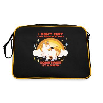 Je ne pète pas, je murmure dans mon pantalon - - Sac Retro - noir/or - Dos