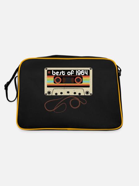 Legendärer Jahrgang 1964 - Retro Tasche - Schwarz/Gold - Hinten