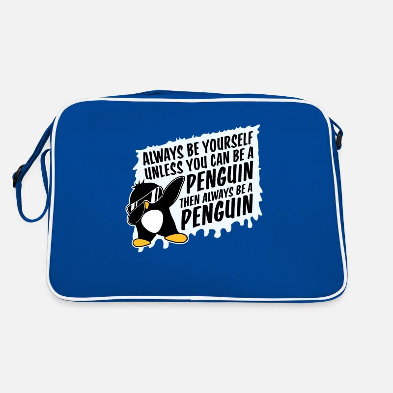 Sei immer du selbst, es sei denn, du kannst ein Pinguin sein Retro Tasche