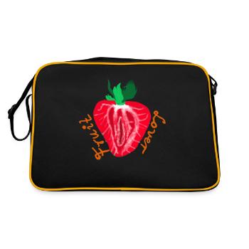 Fruit Lover - Retro Tasche - Schwarz/Gold - Hinten