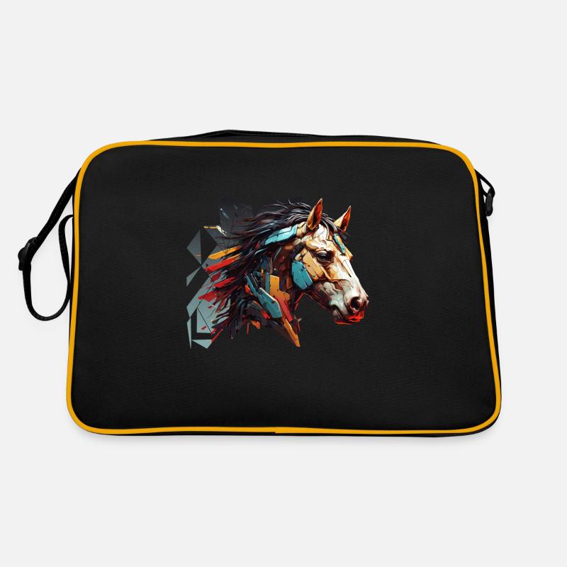 pferd abstrakt Retro Tasche