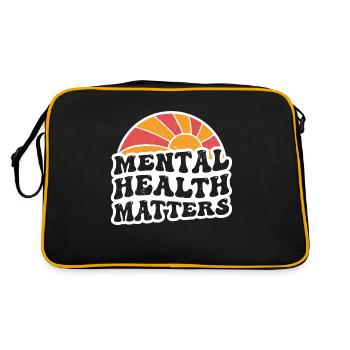 Sensibilisation à la santé mentale Vintage Sunset Mental - Sac Retro - noir/or - Dos