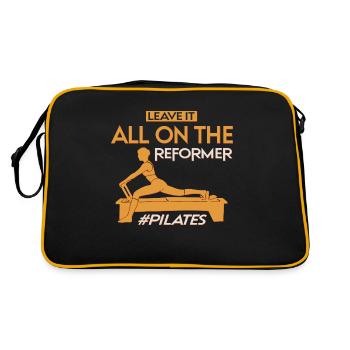 Leave It All On The Reformer Pilates Motif - Retro Bag - black/gold - Back