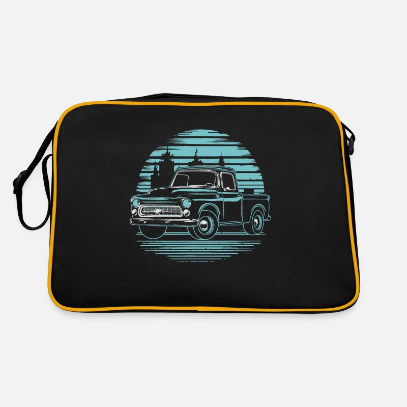 Chevy C10 silhouette - Retro Bag - black/gold