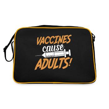 Les vaccins causent des adultes - Sac Retro - noir/or - Dos