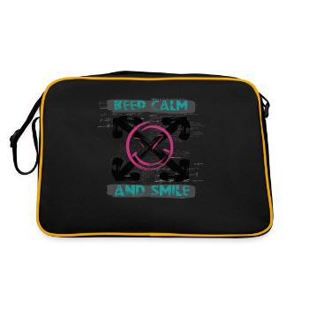 Stay calm - Retro Bag - black/gold - Back