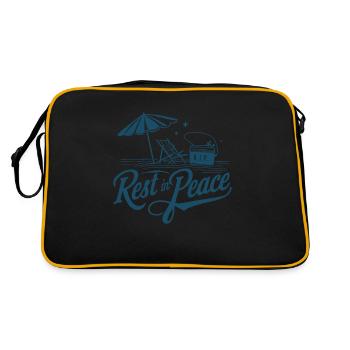 plage rip - humour de vacances d'été - Sac Retro - noir/or - Dos