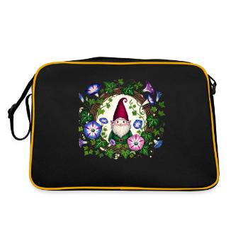 Morning Glory Gnome - Retro Bag - black/gold - Back