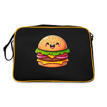 Délice de burger kawaii - Sac Retro - noir/or - Dos