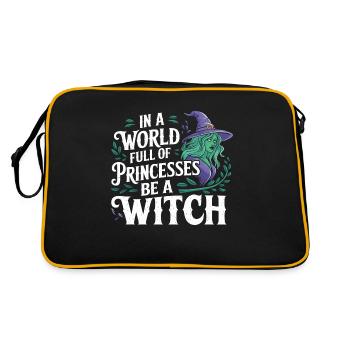 Sei anders, sei magisch! - Retro Tasche - Schwarz/Gold - Hinten