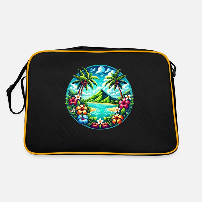 Logo de l’île des Caraïbes Sac Retro
