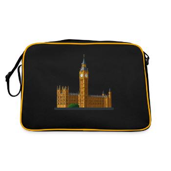 Big Ben avec le London Eye - Sac Retro - noir/or - Dos