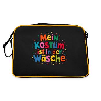 Carnaval Carnaval Mon costume est dans la blanchisserie - Sac Retro - noir/or - Dos