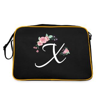 Lettre x fleurs - Sac Retro - noir/or - Dos