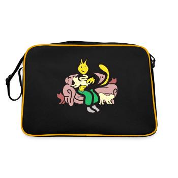 Chat personne - Sac Retro - noir/or - Dos