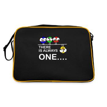 Bird Rebel Funny Unique Especially Comic - Retro Bag - black/gold - Back