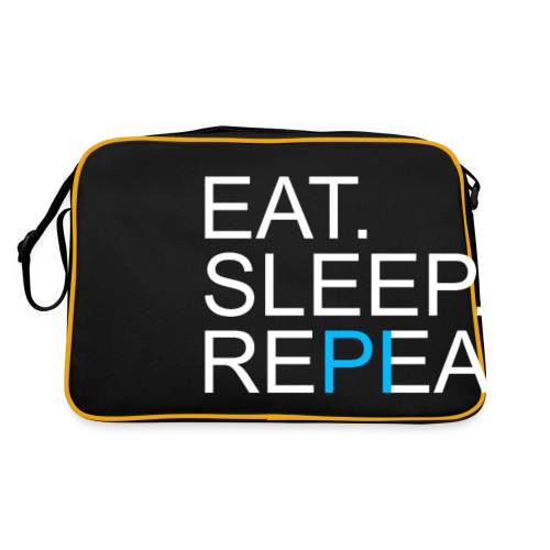 Eat Sleep Repeat PI Mathe Dunkel - Retro Tasche