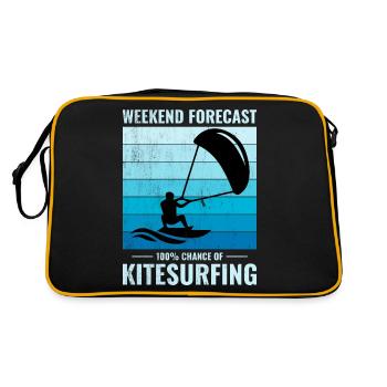 Kitesurf Kiteboard Kiteboarder Kitesurf - Sac Retro - noir/or - Dos