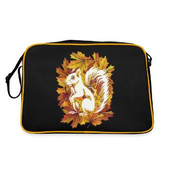 Autumn Squirrel - Retro Bag - black/gold - Back