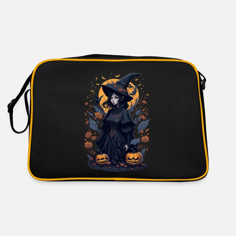 Bewitching Night: Halloween Black Witch Retro Bag