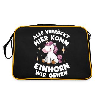 Licorne Licornes Créatures mythiques Mystique - Sac Retro - noir/or - Dos