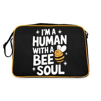 abeille abeille apicultrice abeille abeille - Sac Retro - noir/or - Dos