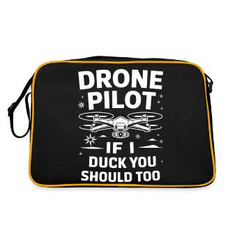 Dronen Pilot Quadrocopter Drone - Retro Tasche - Schwarz/Gold - Hinten