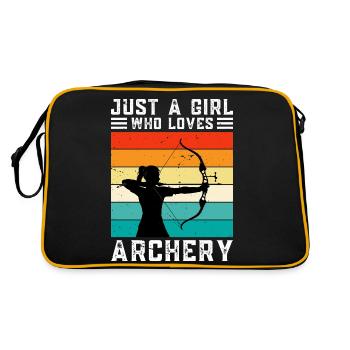 Juste une fille qui aime le tir à l’arc - Sac Retro - noir/or - Dos