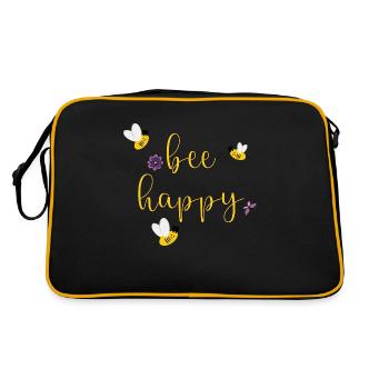 abeille heureuse - Sac Retro - noir/or - Dos