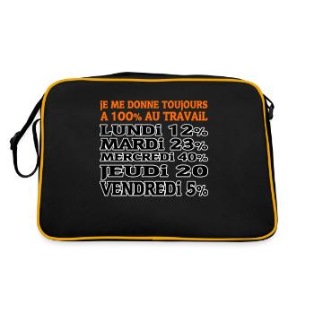 100% at work - Retro Bag - black/gold - Back