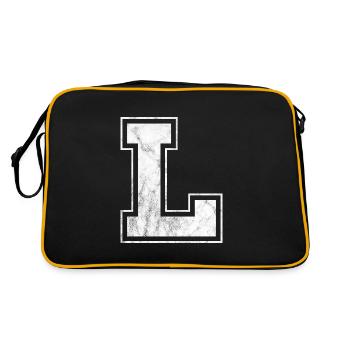 Letter L - Retro Bag - black/gold - Back