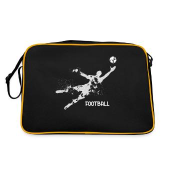 Soccer Goalkeeper Holds The Football Abstract Art - Sac Retro - noir/or - Dos