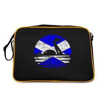 Scottish Loch Ness Sunset - Retro Bag - black/gold - Back