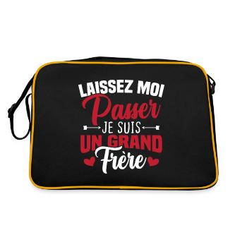 Laissez moi passer je suis un grand frère - Sac Retro - noir/or - Dos