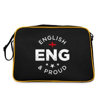 Englisch und Stolz - Retro Tasche - Schwarz/Gold - Hinten