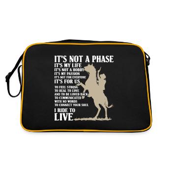 Horse Cowboy - Retro Bag - black/gold - Back