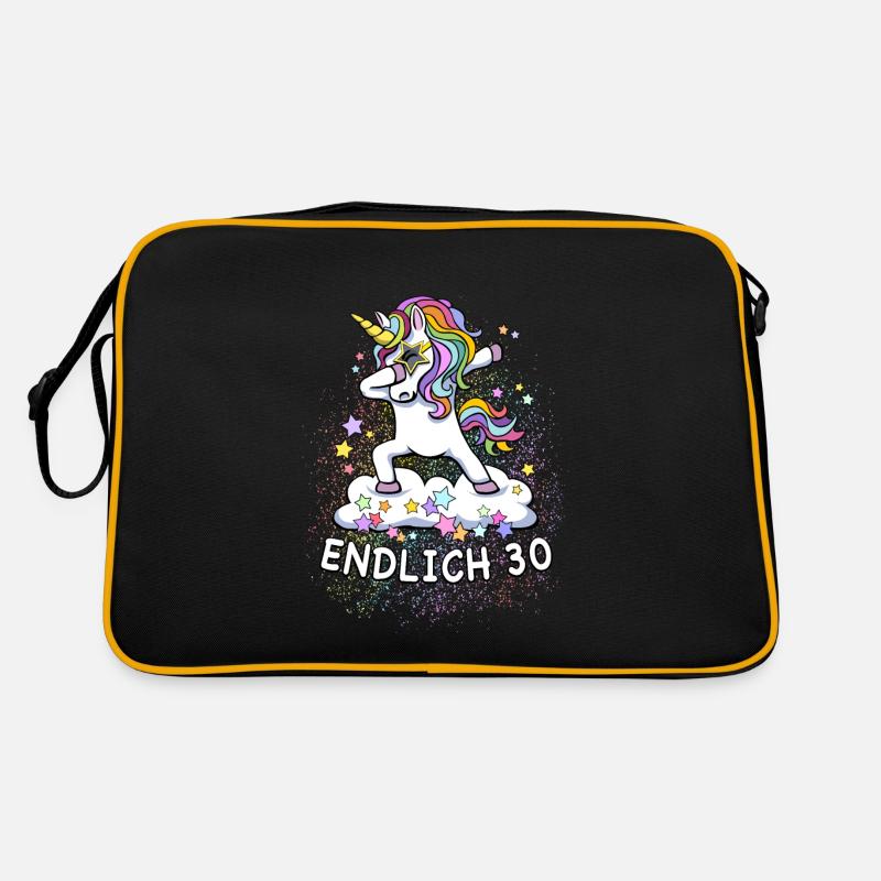 30. Geburtstag / Einhorn Retro Tasche