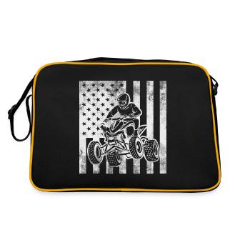 ATV-Design für amerikanische Quad-Bike-Fahrer - Retro Tasche - Schwarz/Gold - Hinten