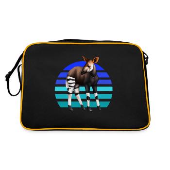 Sweet Okapi - Retro Bag - black/gold - Back