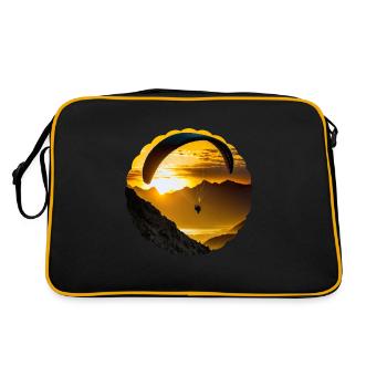 Paragliding in the mountains - Retro Bag - black/gold - Back