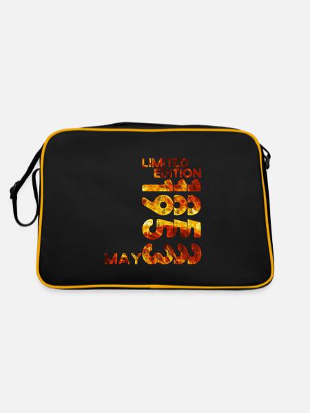 70th Birthday Man Woman Original Born 1953 - Retro Bag - black/gold - Back