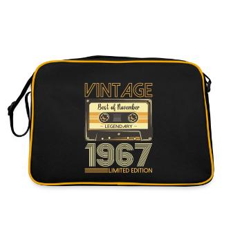 56e anniversaire Cassette novembre Vintage 1967 - Sac Retro - noir/or - Dos