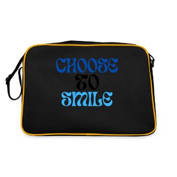 Choisissez de sourire - Sac Retro - noir/or - Dos
