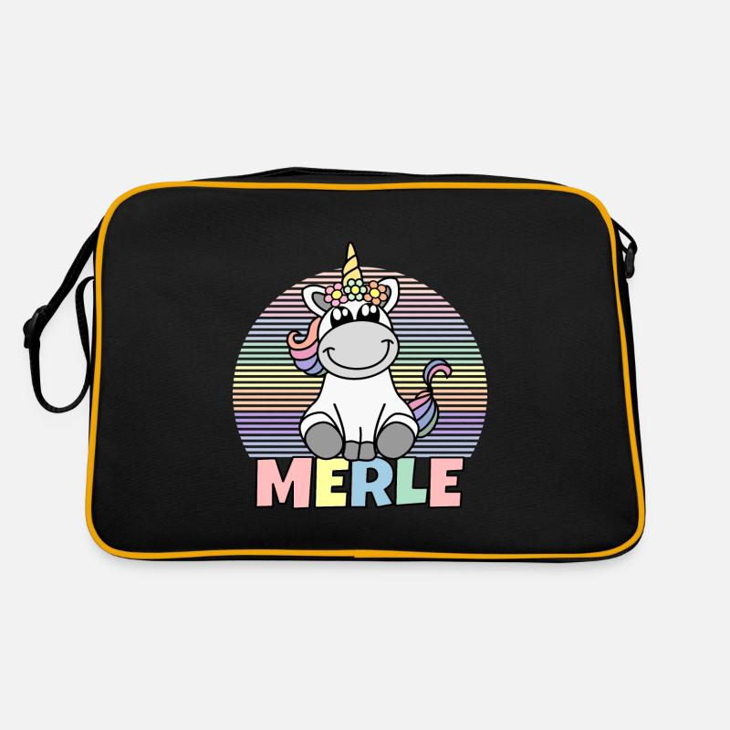 Nom de la licorne Merle Sac Retro