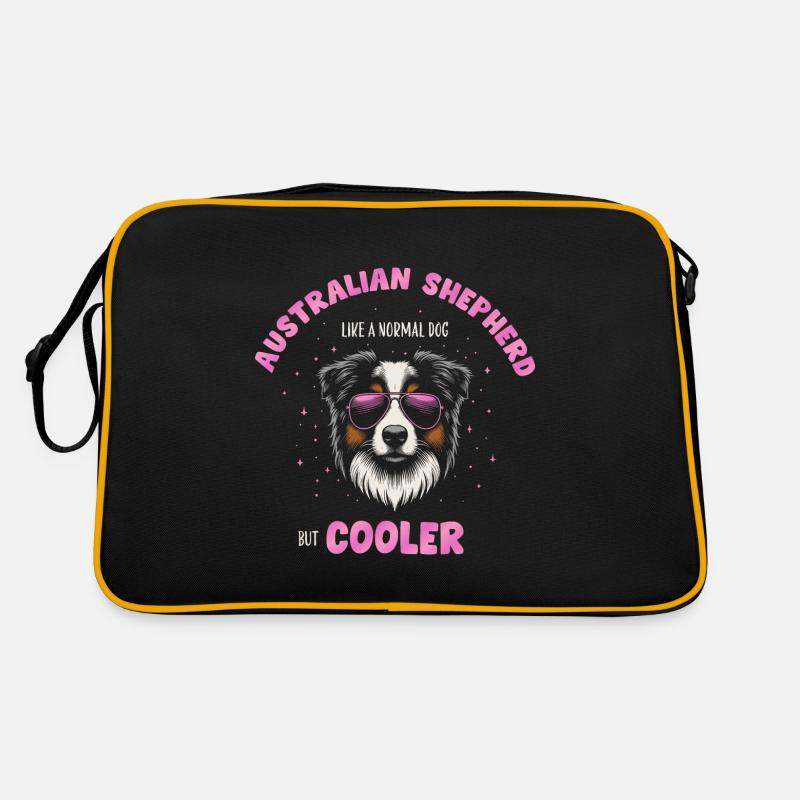 Aussie - like a normal dog but cooler pink Retro Tasche
