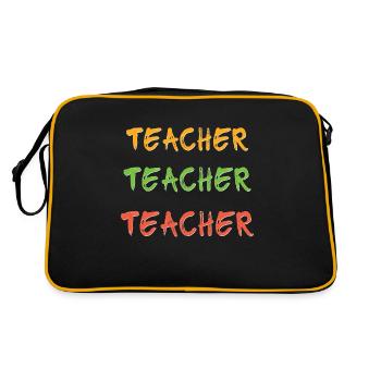 Teacher Cool design pour les enseignants - Sac Retro - noir/or - Dos