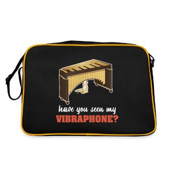 Musical Instrument Vibraphone Musicians Music - Retro Bag - black/gold - Back