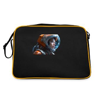 Astronautin - Retro Tasche - Schwarz/Gold - Hinten