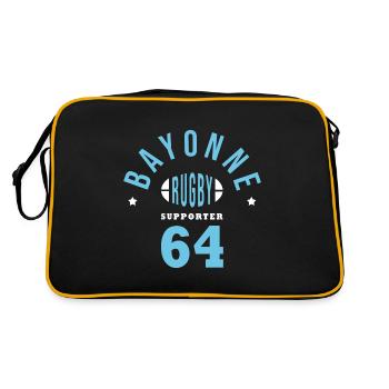 Rugby Bayonne supporter bayonnais 64 - Sac Retro - noir/or - Dos